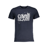 Cavalli Class Blue Cotton T-Shirt -   -  Cavalli Class.